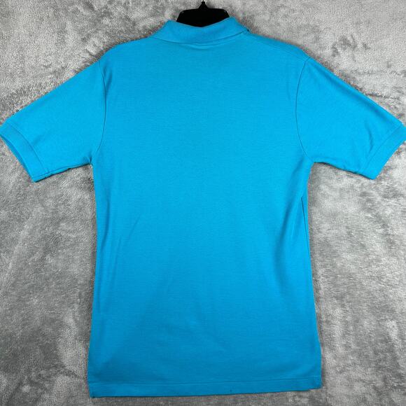 VINTAGE 80s Levi's Polo Shirt Men's M Blue Collared Golf Casual Preppy - Picture 6 of 7